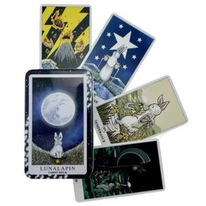 Lunalapin Tarot Deck Rare with Bonus Collectible Storage Tin NWT